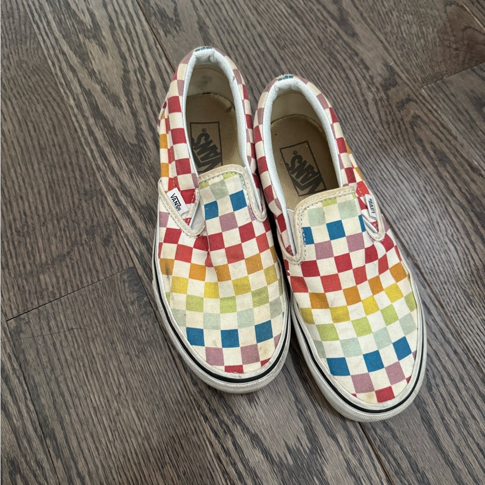 Vans Kids Checkerboard Slip-On Shoes - Multicolor